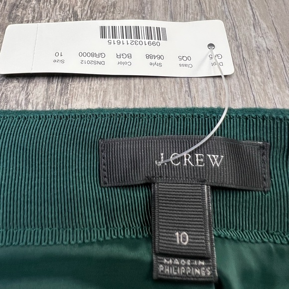 NWT J. Crew Wool Green Shirttail Mini Skirt - Picture 6 of 10